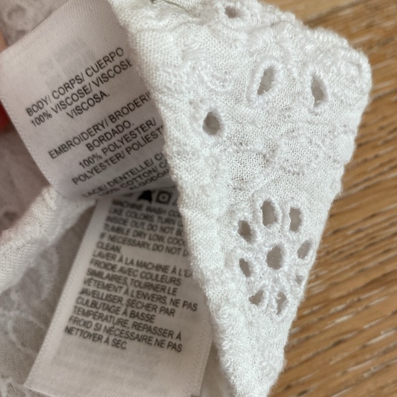 (New!!) LUCKY BRAND eyelet crop babydoll style top MED - Picture 11 of 14